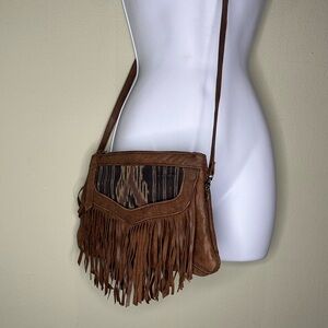 Cleobella leather fringe bag